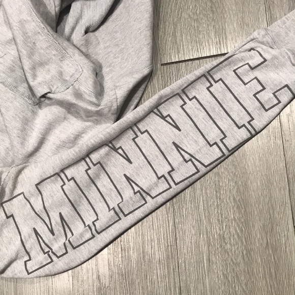 Disney Parks Minnie Mouse Gray Screen Pink French Terry Pullover Hoodie size M - Picture 8 of 10